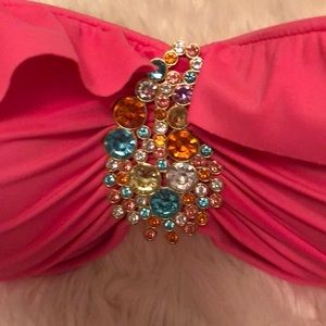 Victoria’s Secret hot pink jeweled bikini top!